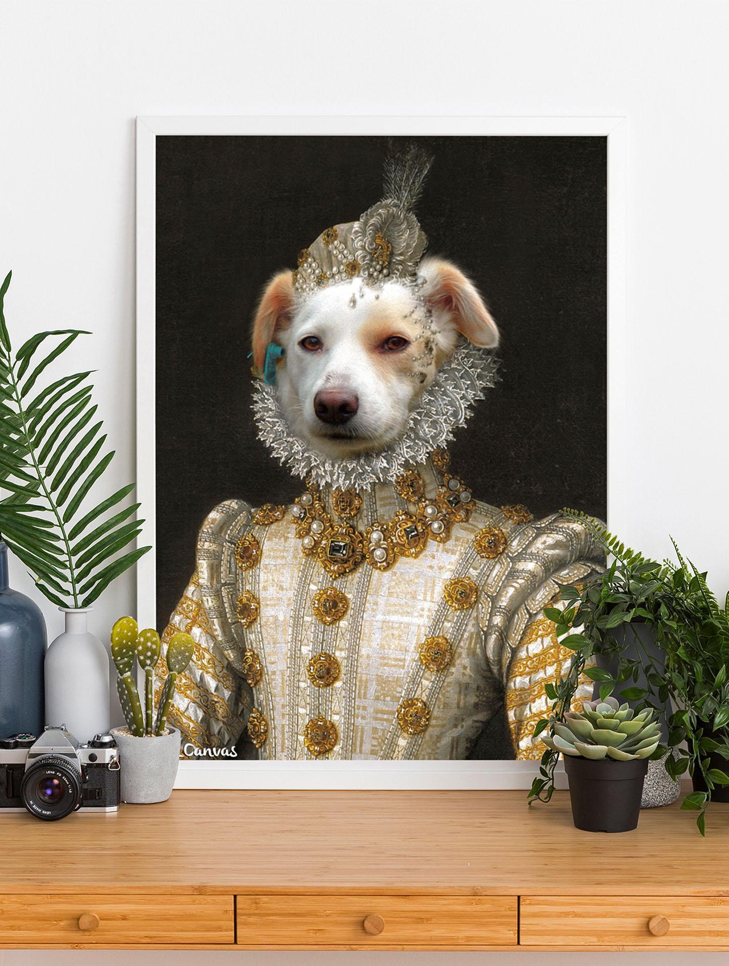 kraliçe köpek portresi
