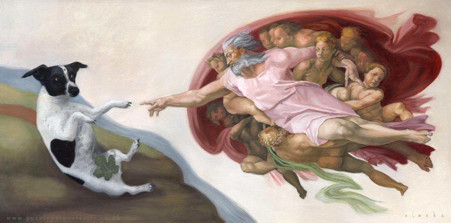 tanrının eli köpek tablosu