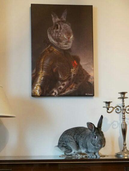 Königliches Kaninchenporträt