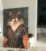 büyük garçon kedi kanvas tablo