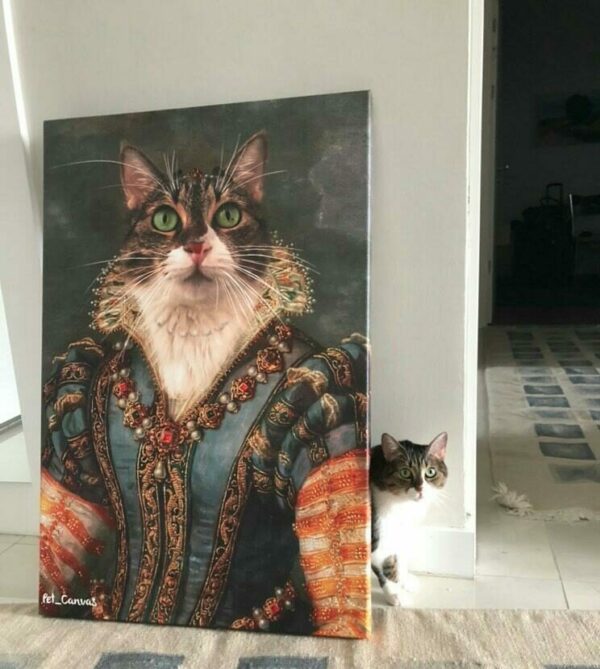 büyük boy kedi kanvas tablo