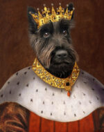 özel tasarım kral köpek tablo