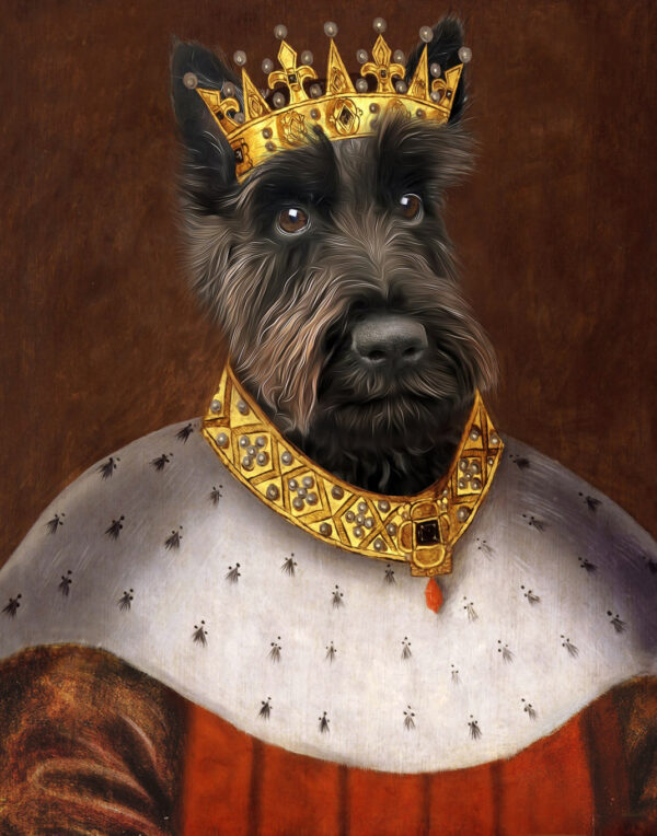 özel tasarım kral köpek tablo