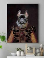 Dekorative französische Bulldogge kraliçe
