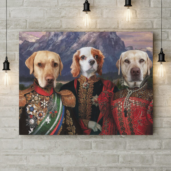 üçlü hayvan kraliyet portresi