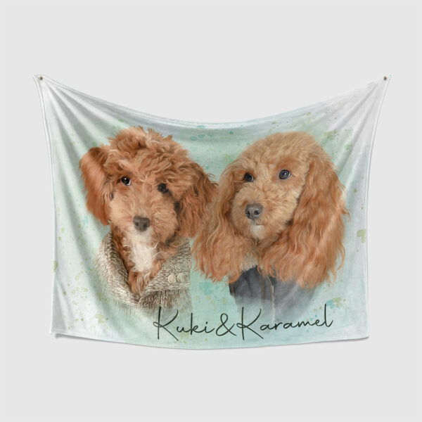 pop art evcil hayvan köpek battaniye