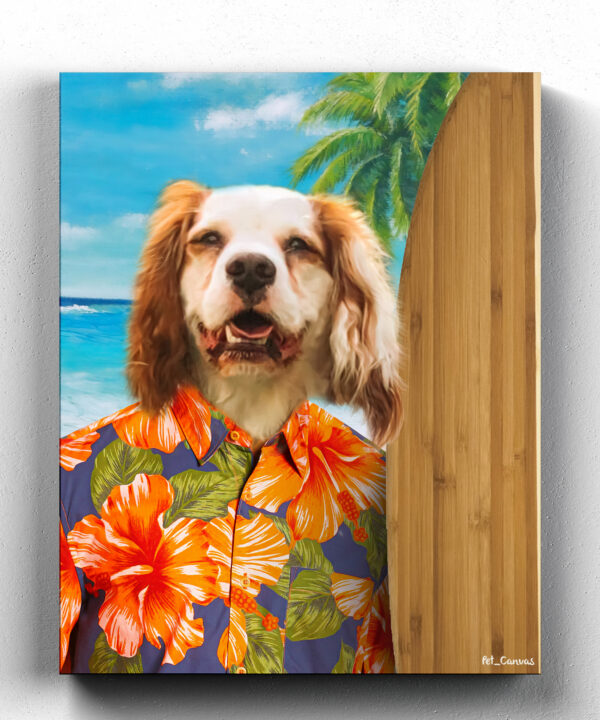 sörf yapan köpek tablo