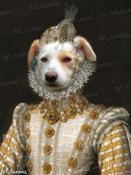 Kraliçe Köpek Kanvas tablo
