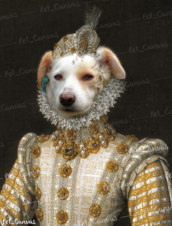 Kraliçe Köpek Kanvas tablo