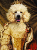 Evcil Husky köpek Kraliçe Prenses Rönesans Kanvas Tasarımı