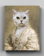 beyaz kedi kraliçe kostümü