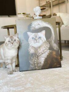 zengin satıcı kedi çizimi
