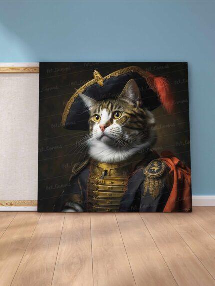 Die königliche General Cat-Leinwand