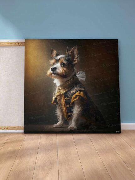majestic terrier posing canvas