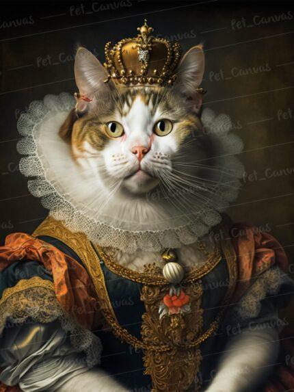 The Royal Cat Wearing a Dress